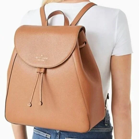 kate spade | Bags | Kate Spade Leila Flap Backpack In Brown  display picture 2